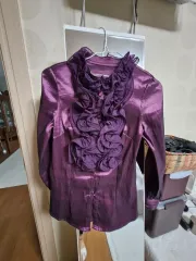 フリルブラウス PURPLE (紫)