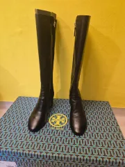 トリーバーチブラックロングブーツ 23.5 24.0