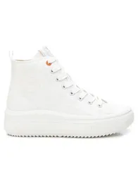キシタイ レディース シューズ スニーカー Refresh Collection Womens Casual Canvas High Top Sneakers By XTI White ホワイト