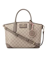 ナインウェスト レディース バッグ Nine West Piera Large Satchel Bag Beige Logo Flint ベージュのサムネイル