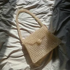 ビーズ装飾トートバッグ ショルダーバッグ スタイル