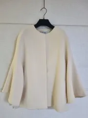 ZOOC ケープスタイル アイボリー ジャケット (スリム66までオススメ)