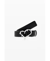 デジグアル レディース アクセサリー ベルト レザー Desigual Womens Zalio leather belt Black ブラックのサムネイル