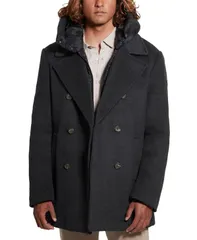 ゲス メンズ アウター ジャケット・ブルゾン ナイロン コート GUESS Mens Peacoat with Removable Nylon Hooded Inset Downey Heatherのサムネイル