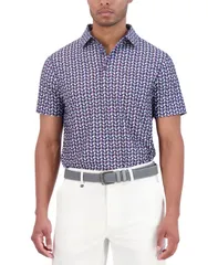 ベンシャーマン メンズ トップス ポロシャツ ジャージー Ben Sherman Bauhaus Geo Tech Jersey Sports Fit Polo Plum プラムのサムネイル