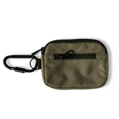 【新着商品】ポーチ ミニポーチ カラビナ付き 電子タバコ ケース 小さめ タバコ ミニ 小型 ランドセル 鍵ケース 腰袋 小物入れ (カーキ)