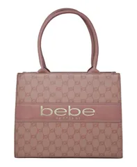 ベベ レディース バッグ Bebe Serena Monogram Tote Bag Dusty Roseのサムネイル