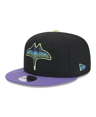 ニューエラ メンズ アクセサリー 帽子 New Era Mens Black Tampa Bay Rays 2024 City Connect 9FIFTY Snapback Hat Black ブラックのサムネイル
