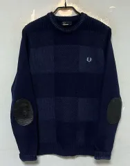 フレッドペリー メンズ ニット Tシャツ 正規品 ウール カジュアル 冬 ラウンドネック M 95