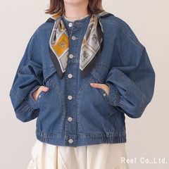 デニムジャケット】 スカーフ付き ミリロピュール - メルカリ