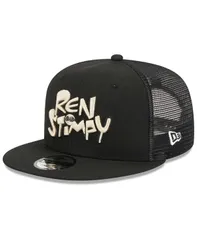 ニューエラ メンズ アクセサリー 帽子 New Era Mens Black The Ren Stimpy Show Trucker 9FIFTY Snapback Hat Black ブラック