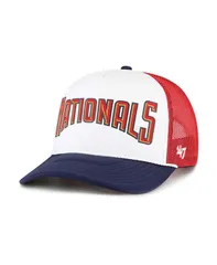 47 ブランド メンズ アクセサリー 帽子 47 Brand Mens White Washington Nationals Foam Front Script Trucker Snapback Hat White ホワイト