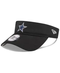 ニューエラ メンズ アクセサリー 帽子 New Era Mens Black Dallas Cowboys Adjustable Visor Black ブラック