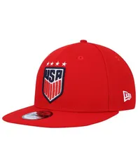 ニューエラ メンズ アクセサリー 帽子 New Era Mens Red USWNT Team Basic 9FIFTY Snapback Hat Red レッド