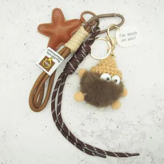 06　 じゃらじゃらチャーム  バッグチャーム キーチャーム パラコード ブラウン系 韓国