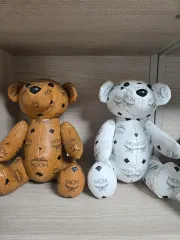 MCM クマのぬいぐるみ ブラウン/白 パータン