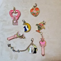 まとめ) セーラームーン チャーム ガチャ キーホルダー