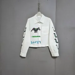 絵がかわいいスナップボタンシャツ FF n2517