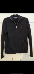 ポロラルフローレン ブラック ジップアップ ニット カーディガン