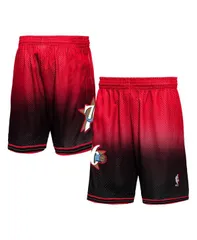 ミッチェルネス メンズ ボトムス ハーフパンツ・ショーツ ショートパンツ Mitchell Ness Mens Black Red Philadelphia 76Ers 200001 Hardwoodのサムネイル