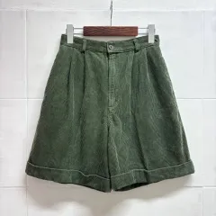 カーキ コーデュロイ ハーフパンツ JPN