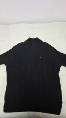 ポロ ラルフローレン ケーブルニット ハーフジップ ブラック 出品
