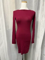 FOREVER 21 バーガンディ 長袖ONE PIECE