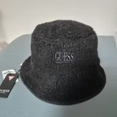 新品 GUESS FF リバーシブル ボア フリース バケットハット 帽子-475