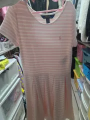 ポロ ラルフローレン ピンク ストライプ ガールズ ワンピース