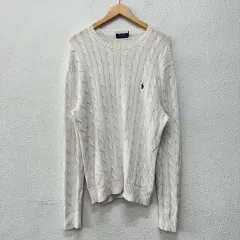 XL 新・ポロ ラルフローレン メンズ ケーブル編み ニット N3619