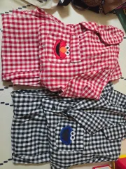 セサミストリート CHECK パジャマ 上下セット