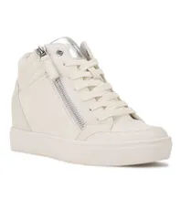 ナインウェスト レディース シューズ スニーカー Nine West Womens Tons High Top Hidden Wedge Sneakers White Canvas ホワイトのサムネイル