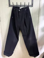 LABEL ARCHIVE ブラック デニム ワイド パンツ