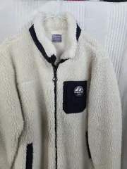 DISCOVERY ロング アイボリー ボア フリース アウター