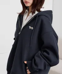 【送料無料】パーカー PENNEYS/ペニーズ 別注 THE FOX ロゴ ワンポイントワッペン刺繍オーバーサイズジップパーカー レディース メンズ