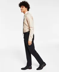 バースリー メンズ ボトムス カジュアルパンツ ウール Bar III MenslimFit Wool Suit Pants Black ブラック