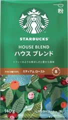 スターバックス レギュラーコーヒー 粉 ハウス ブレンド 140g,袋,レギュラーコーヒー,ミディアム ロースト