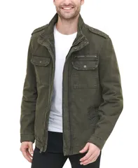 リーバイス メンズ アウター ジャケット・ブルゾン コットン ジャケット Levis Mens Cotton ZipFront Jacket Olive オリーブ