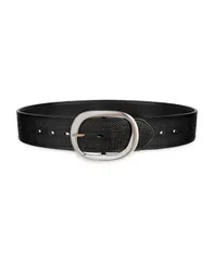 カルバンクライン レディース アクセサリー ベルト Calvin Klein Womens TwoinOne Reversible Oversized Statement Buckle Belt Blのサムネイル
