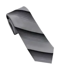 ダナ キャラン ニューヨーク メンズ アクセサリー ネクタイ DKNY Men slim Contemporary Stripe Neck Tie Silver シルバーのサムネイル