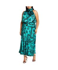 シティーシック レディース トップス ワンピース プリント CITY CHIC Womens Perri Print Dress Peacock paisley
