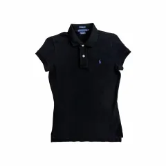 ポロラルフローレン レディース ブラック 半袖 カラーTシャツ S
