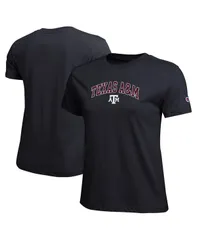 チャンピオン レディース トップス Tシャツ ロゴ Champion Womens Black Texas AM Aggies Arched Over Logo TShirt Black ブラック