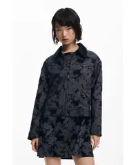 デジグアル レディース アウター ジャケット・ブルゾン Desigual Womenshort jacket with embroidery Light gray グレー