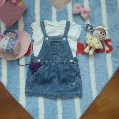 ベイビーGAP デニムサロペットスカート 80