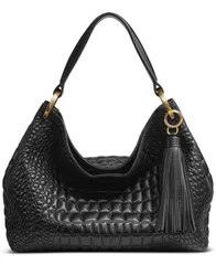 ダナ キャラン ニューヨーク レディース バッグ ショルダーバッグ レザー Donna Karan New York Donna Karan Glenwood Leather Shoulder with Tassel Detail Blkgold ゴールド