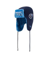 ニューエラ メンズ アクセサリー 帽子 ニット New Era Mens Navy Tennessee Titans Helmet Head Trapper Knit Hat Navy ネイビーのサムネイル