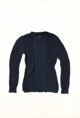NAUTICA(ノーティカ) ネイビー ネイビー ケーブル編み ケーブルニット