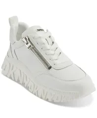 ダナ キャラン ニューヨーク レディース シューズ スニーカー プラットフォーム DKNY Womens Lakelyn Zip Platform Sneakers White ホワイトのサムネイル