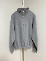 ラッセル ハーフジップアップ スウェットシャツ グレー S
